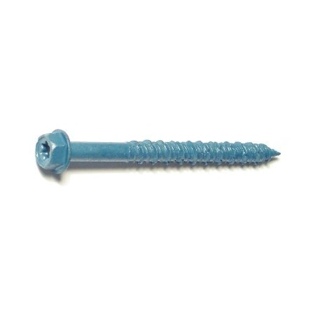 TORQUEMASTER Masonry Screw, 1/4" Dia., Hex, 2 3/4 in L, Steel Blue Ruspert, 100 PK 51215